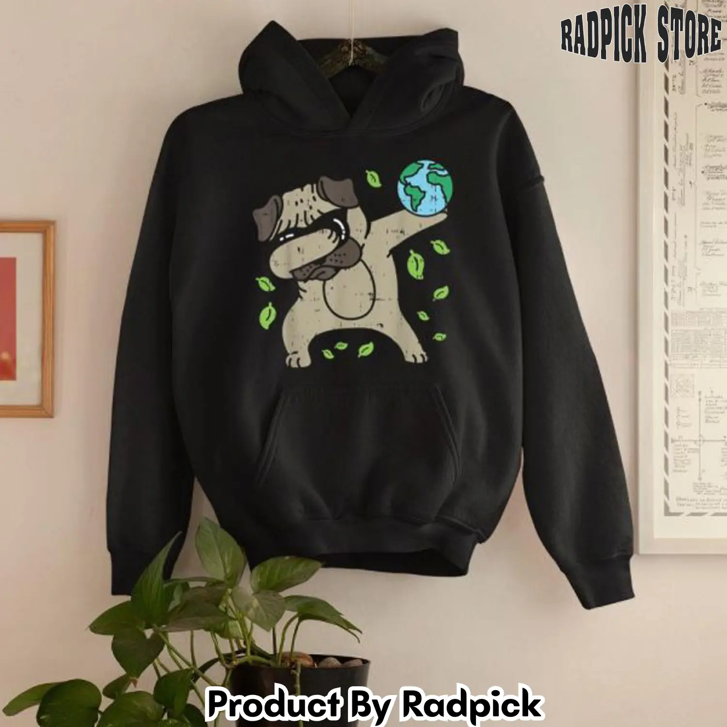 Earth day dabbing pug 2d hoodie rp5540464